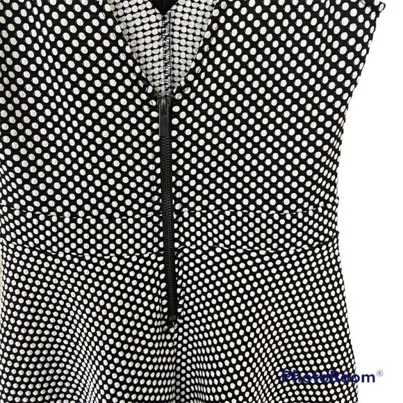 ✨2/$20✨ Forever 21 Black and White Polka Dots A-Line Dress Size Medium - Picture 12 of 12